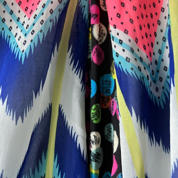 NWT Multicolored Flared Mini Skirt - Picture 3 of 3